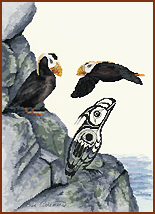 Cross Stitch NATIVE RAVEN